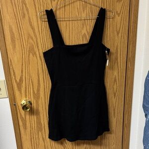 PINK Victoria's Secret Black Ribbed Top